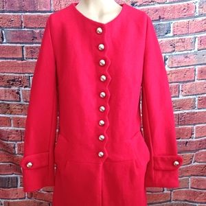 Red wool coat